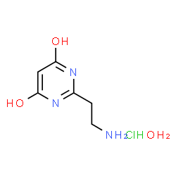 ChemSpider 2D Image | 2-(2-Aminoethyl)-6-hydroxy-4(1H)-pyrimidinone hydrochloride hydrate | C6H12ClN3O3