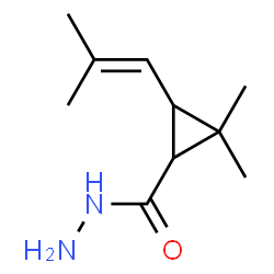 ChemSpider 2D Image | 2,2-Dimethyl-3-(2-methyl-1-propen-1-yl)cyclopropanecarbohydrazide | C10H18N2O