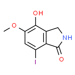 ChemSpider 2D Image | 4-Hydroxy-7-iodo-5-methoxy-1-isoindolinone | C9H8INO3