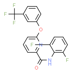 ChemSpider 2D Image | N-(2,6-Difluorophenyl)-6-[3-(trifluoromethyl)phenoxy]-2-pyridinecarboxamide | C19H11F5N2O2