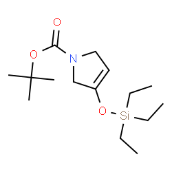 ChemSpider 2D Image | 2-Methyl-2-propanyl 3-[(triethylsilyl)oxy]-2,5-dihydro-1H-pyrrole-1-carboxylate | C15H29NO3Si