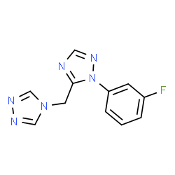 ChemSpider 2D Image | 1-(3-Fluorophenyl)-5-(4H-1,2,4-triazol-4-ylmethyl)-1H-1,2,4-triazole | C11H9FN6