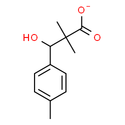 ChemSpider 2D Image | 3-Hydroxy-2,2-dimethyl-3-(4-methylphenyl)propanoate | C12H15O3