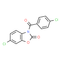 ChemSpider 2D Image | 6-Chloro-3-(4-chlorobenzoyl)-1,3-benzoxazol-2(3H)-one | C14H7Cl2NO3