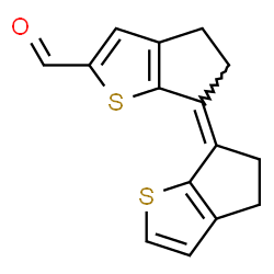 ChemSpider 2D Image | (6Z)-6-(4,5-Dihydro-6H-cyclopenta[b]thiophen-6-ylidene)-5,6-dihydro-4H-cyclopenta[b]thiophene-2-carbaldehyde | C15H12OS2