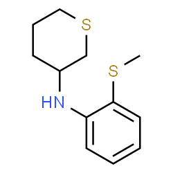 ChemSpider 2D Image | N-[2-(Methylsulfanyl)phenyl]tetrahydro-2H-thiopyran-3-amine | C12H17NS2