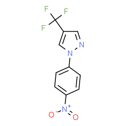 ChemSpider 2D Image | 1-(4-Nitrophenyl)-4-(trifluoromethyl)-1H-pyrazole | C10H6F3N3O2