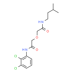 ChemSpider 2D Image | 2-{2-[(2,3-Dichlorophenyl)amino]-2-oxoethoxy}-N-(3-methylbutyl)acetamide | C15H20Cl2N2O3