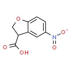 ChemSpider 2D Image | 5-Nitro-2,3-dihydro-1-benzofuran-3-carboxylic acid | C9H7NO5