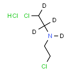 ChemSpider 2D Image | 2-Chloro-N-(2-chloroethyl)(1,1,2-~2~H_3_)ethan(~2~H)amine hydrochloride (1:1) | C4H6D4Cl3N