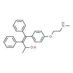 ChemSpider 2D Image | (3Z)-4-{4-[2-(Methylamino)ethoxy]phenyl}-3,4-diphenyl-3-buten-2-ol | C25H27NO2