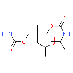 ChemSpider 2D Image | 2-[(Carbamoyloxy)methyl]-4-hydroxy-2-methylpentyl isopropylcarbamate | C12H24N2O5
