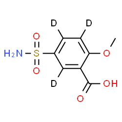 ChemSpider 2D Image | 2-Methoxy-5-sulfamoyl(~2~H_3_)benzoic acid | C8H6D3NO5S