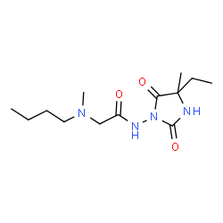 ChemSpider 2D Image | N~2~-Butyl-N-(4-ethyl-4-methyl-2,5-dioxo-1-imidazolidinyl)-N~2~-methylglycinamide | C13H24N4O3