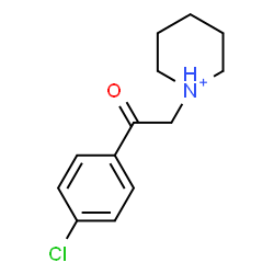 ChemSpider 2D Image | 1-[2-(4-Chlorophenyl)-2-oxoethyl]piperidinium | C13H17ClNO