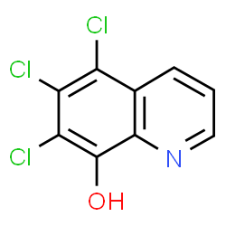 ChemSpider 2D Image | 5,6,7-Trichloro-8-quinolinol | C9H4Cl3NO