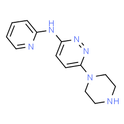 ChemSpider 2D Image | 6-(1-Piperazinyl)-N-(2-pyridinyl)-3-pyridazinamine | C13H16N6