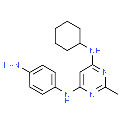 ChemSpider 2D Image | N-(4-Aminophenyl)-N'-cyclohexyl-2-methyl-4,6-pyrimidinediamine | C17H23N5