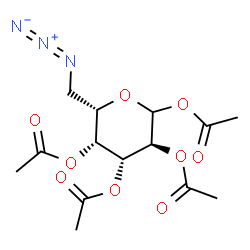 ChemSpider 2D Image | 1,2,3,4-Tetra-O-acetyl-6-azido-6-deoxy-L-galactopyranose | C14H20N3O9
