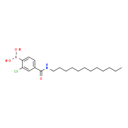 ChemSpider 2D Image | [2-Chloro-4-(dodecylcarbamoyl)phenyl]boronic acid | C19H31BClNO3