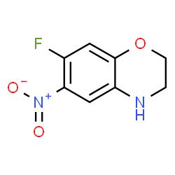 ChemSpider 2D Image | 7-Fluoro-6-nitro-3,4-dihydro-2H-1,4-benzoxazine | C8H7FN2O3