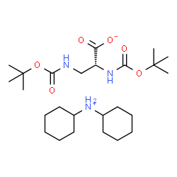 ChemSpider 2D Image | N-Cyclohexylcyclohexanaminium (2R)-2,3-bis({[(2-methyl-2-propanyl)oxy]carbonyl}amino)propanoate | C25H47N3O6