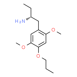 ChemSpider 2D Image | (2R)-1-(2,5-Dimethoxy-4-propoxyphenyl)-2-butanamine | C15H25NO3
