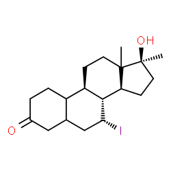 ChemSpider 2D Image | (7beta,8xi,9beta,10xi,13xi,14beta,17alpha)-17-Hydroxy-7-iodo-17-methylestran-3-one | C19H29IO2