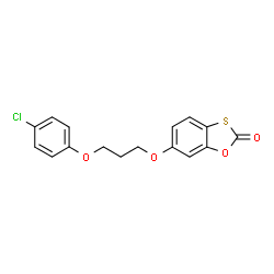 ChemSpider 2D Image | 6-[3-(4-Chlorophenoxy)propoxy]-1,3-benzoxathiol-2-one | C16H13ClO4S