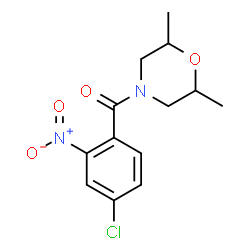 ChemSpider 2D Image | (4-Chloro-2-nitrophenyl)(2,6-dimethyl-4-morpholinyl)methanone | C13H15ClN2O4
