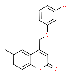 ChemSpider 2D Image | 4-[(3-Hydroxyphenoxy)methyl]-6-methyl-2H-chromen-2-one | C17H14O4