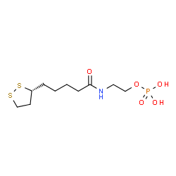 ChemSpider 2D Image | 2-({5-[(3R)-1,2-Dithiolan-3-yl]pentanoyl}amino)ethyl dihydrogen phosphate | C10H20NO5PS2
