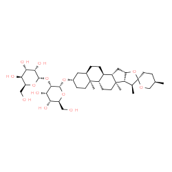 ChemSpider 2D Image | (3beta,5beta,25R)-Spirostan-3-yl 2-O-alpha-L-gulopyranosyl-alpha-L-allopyranoside | C39H64O13