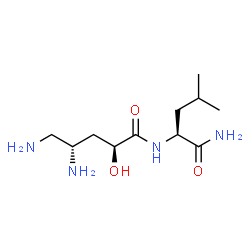 ChemSpider 2D Image | (2S,4S)-4,5-Diamino-N-[(2S)-1-amino-4-methyl-1-oxo-2-pentanyl]-2-hydroxypentanamide | C11H24N4O3