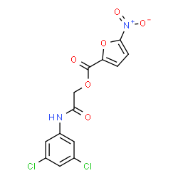 ChemSpider 2D Image | 2-[(3,5-Dichlorophenyl)amino]-2-oxoethyl 5-nitro-2-furoate | C13H8Cl2N2O6