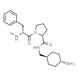 ChemSpider 2D Image | N-Methyl-D-phenylalanyl-N-[(trans-4-aminocyclohexyl)methyl]prolinamide | C22H34N4O2