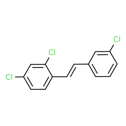 ChemSpider 2D Image | 2,4-Dichloro-1-[(E)-2-(3-chlorophenyl)vinyl]benzene | C14H9Cl3