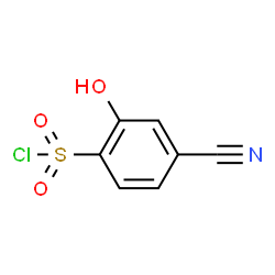 ChemSpider 2D Image | 4-Cyano-2-hydroxybenzenesulfonyl chloride | C7H4ClNO3S