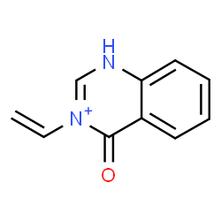 ChemSpider 2D Image | 4-Oxo-3-vinyl-1,4-dihydroquinazolin-3-ium | C10H9N2O