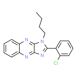 ChemSpider 2D Image | 1-Butyl-2-(2-chlorophenyl)-1H-imidazo[4,5-b]quinoxaline | C19H17ClN4