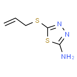 ChemSpider 2D Image | 5-(allylthio)-1,3,4-thiadiazol-2-amine | C5H7N3S2