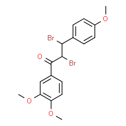 ChemSpider 2D Image | 2,3-Dibromo-1-(3,4-dimethoxyphenyl)-3-(4-methoxyphenyl)-1-propanone | C18H18Br2O4