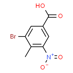ChemSpider 2D Image | 3-Bromo-4-methyl-5-nitrobenzoic acid | C8H6BrNO4