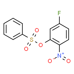 ChemSpider 2D Image | 5-Fluoro-2-nitrophenyl benzenesulfonate | C12H8FNO5S