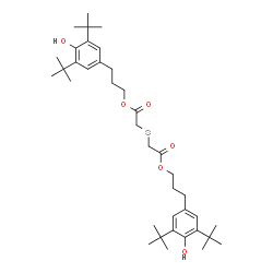 ChemSpider 2D Image | Bis{3-[4-hydroxy-3,5-bis(2-methyl-2-propanyl)phenyl]propyl} 2,2'-sulfanediyldiacetate | C38H58O6S