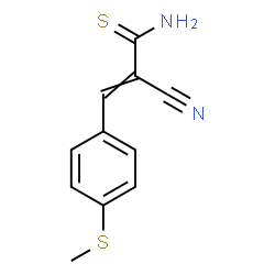 ChemSpider 2D Image | 2-Cyano-3-[4-(methylsulfanyl)phenyl]-2-propenethioamide | C11H10N2S2