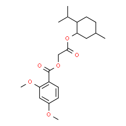 ChemSpider 2D Image | 2-[(2-Isopropyl-5-methylcyclohexyl)oxy]-2-oxoethyl 2,4-dimethoxybenzoate | C21H30O6