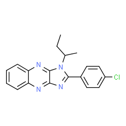 ChemSpider 2D Image | 1-sec-Butyl-2-(4-chlorophenyl)-1H-imidazo[4,5-b]quinoxaline | C19H17ClN4