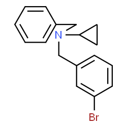 ChemSpider 2D Image | N-Benzyl-N-(3-bromobenzyl)cyclopropanamine | C17H18BrN