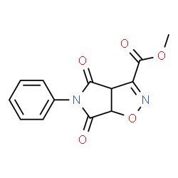 ChemSpider 2D Image | Methyl 4,6-dioxo-5-phenyl-4,5,6,6a-tetrahydro-3aH-pyrrolo[3,4-d]isoxazole-3-carboxylate | C13H10N2O5